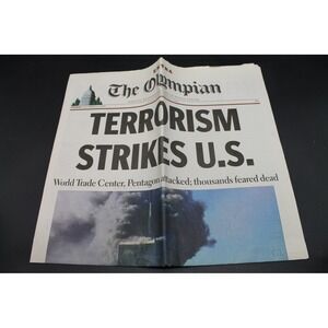 The Olympian September 11 2001 9/11 Terrorism Strikes U.S. Extra Newspaper WA